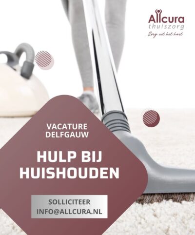 Word jij de steun in het huishouden voor onze cliënten in Delfgauw?🫶
Voor meer informatie over deze vacature 🔽
https://allcura.nl/over-ons/vacatures/huishoudelijke-hulp-uren-in-overleg/